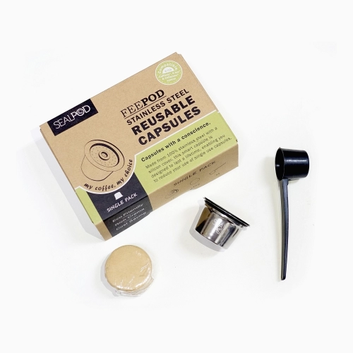 Capsule en acier inoxydable SEALPOD pour Tchibo Cafissimo ® et Caffitaly®