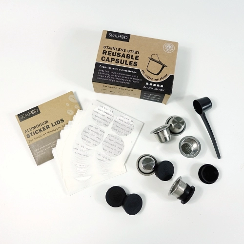 5x capsule rechargeable SEALPOD + 120 pcs d’opercules Nespresso ®