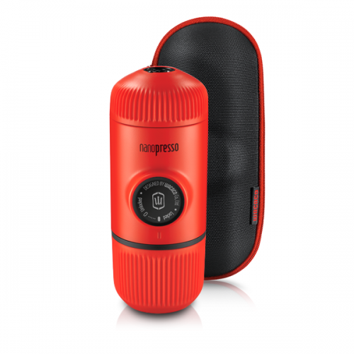 Cafetière de voyage Wacaco Nanopresso (lava red) + étui de protection